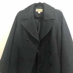 Grey wool pea coat